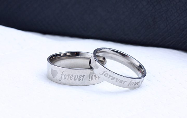 forever love钛钢情侣戒指 对戒 指环 jz187