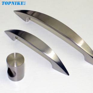 现代简约家具抽屉拉手柜门把手电镀拉丝银色锌合金材质高品质拉手