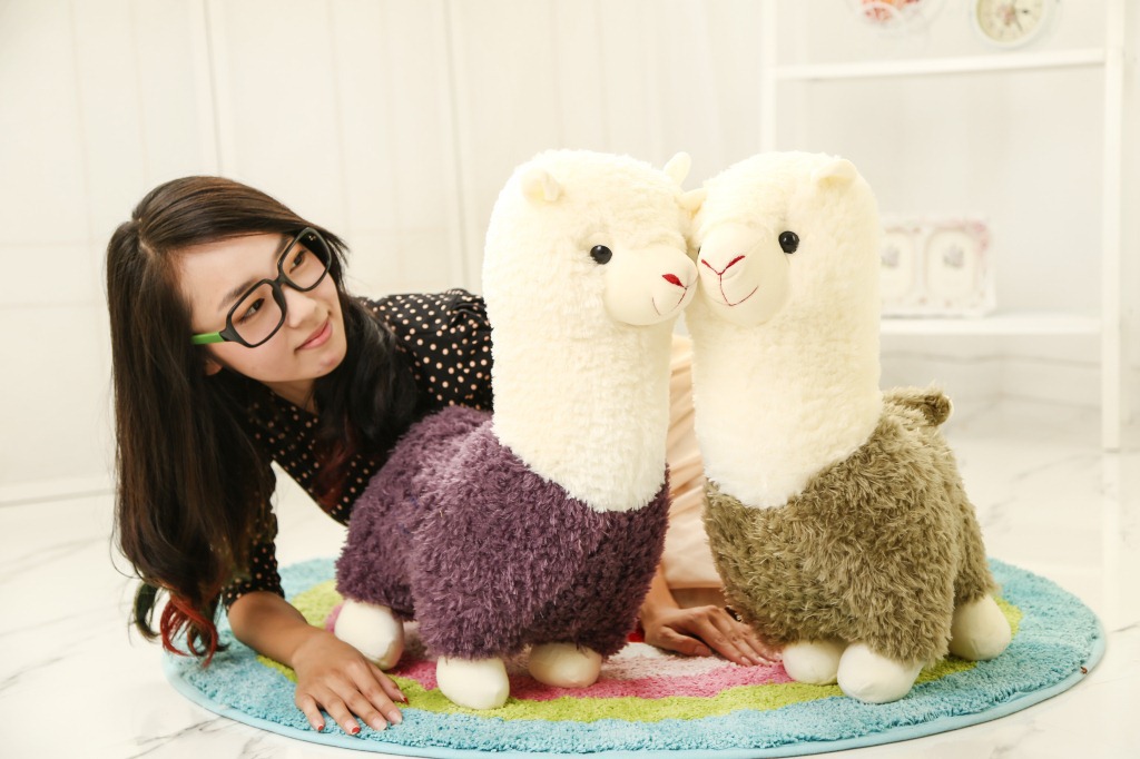 新款精品毛绒玩具草泥马情侣三色羊驼公仔洋娃娃情人节礼物批发