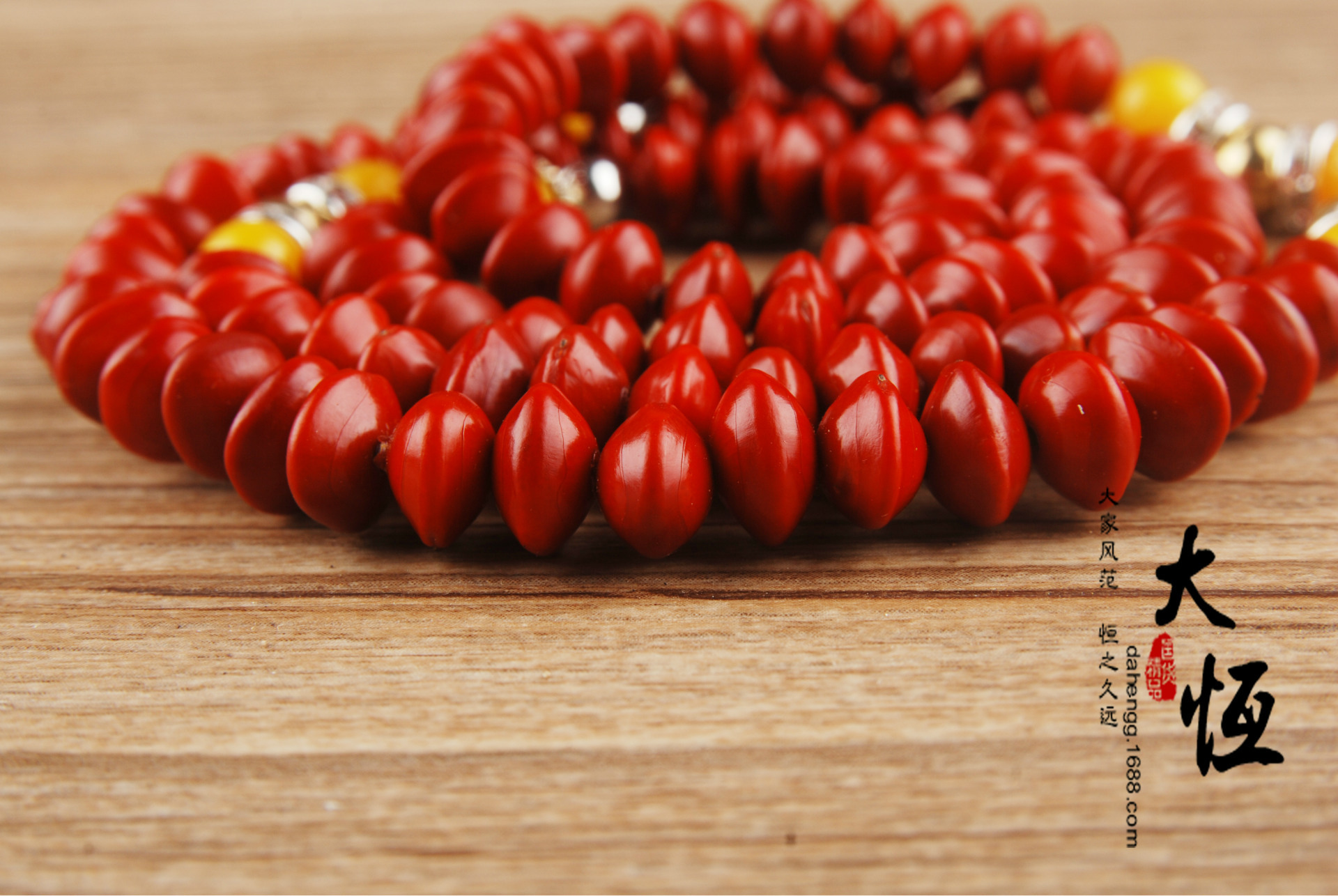 厂家直销原创手工天然心形相思红豆手链108颗手串 配镶钻女款