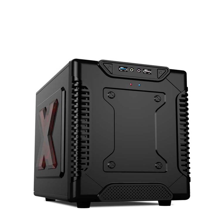 直销 最新正方形小机箱 支持中小板大电源 机箱批发 提100个送4个