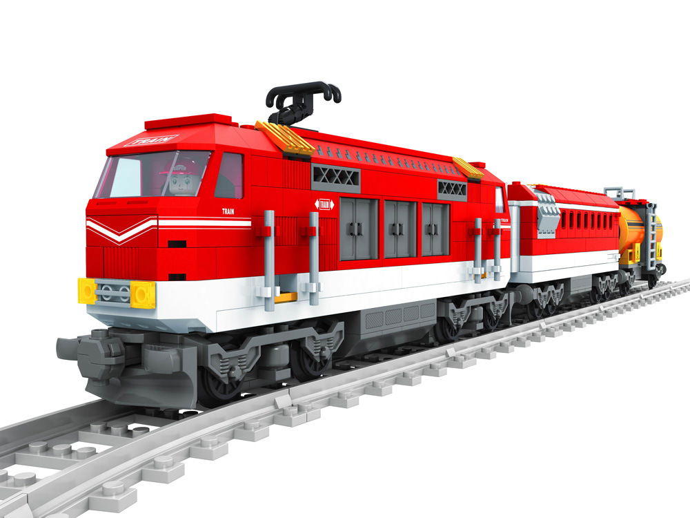 奥斯尼ausini 乐高式拼装积木25807火车玩具积木588片