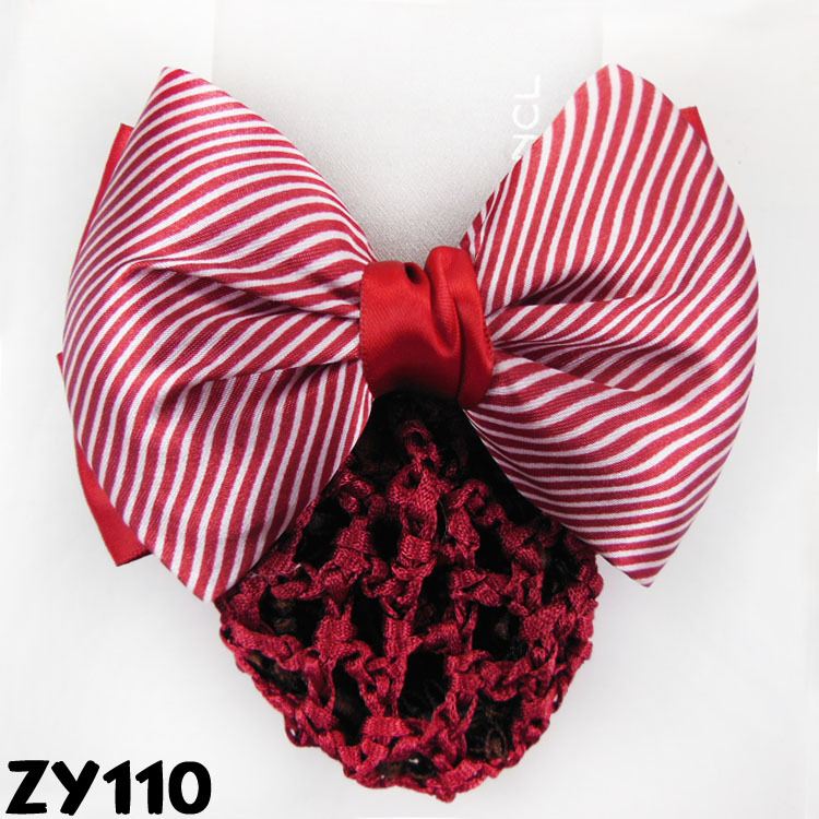 条纹标准款职业头花批发 银行空姐护士酒店工作头花定做 zy110