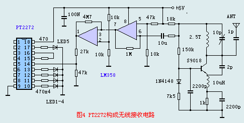 pt2272l4引脚图及功能图片