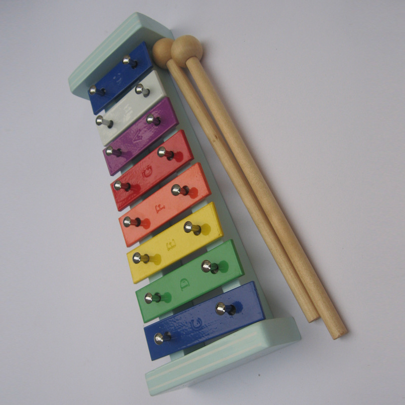 厂家直销 打击乐器 8音铝板琴 彩色 幼儿园音乐教具 亲子互动器材