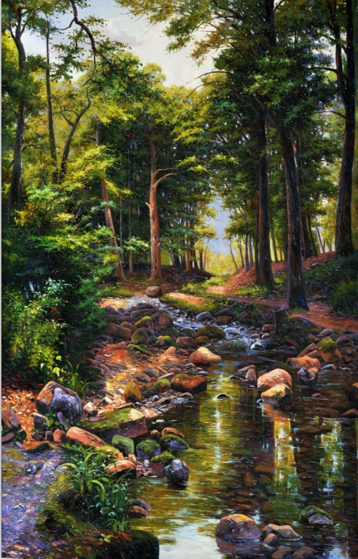 深圳画之舟纯手工古典风景油画订购批发