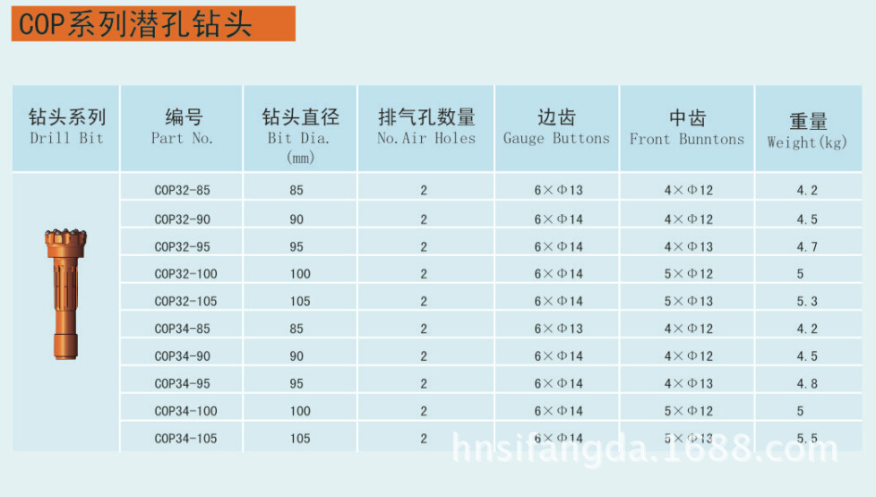 金刚石潜孔钻头各种规格型号供应 高低风压潜孔钻头现货供应