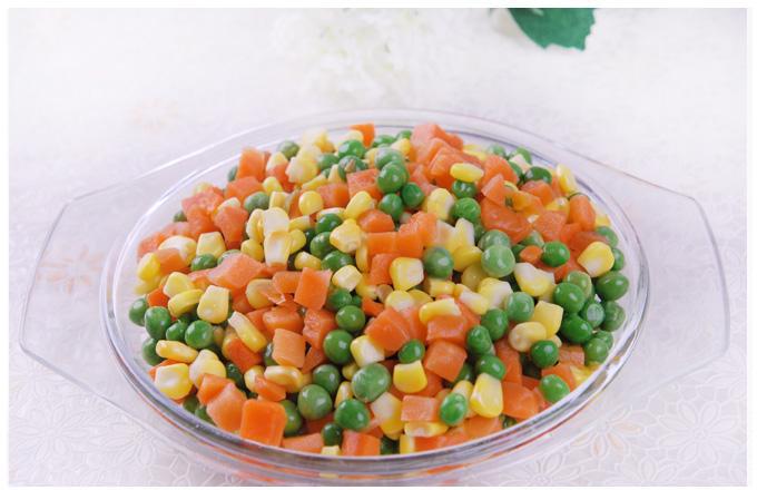 供应众品冷冻什锦蔬菜三色菜1kg袋装厂家直销可加工定制