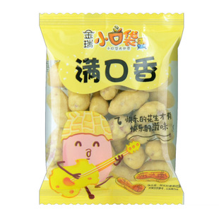 休闲零食品 金瑞小口袋 满口香 裹衣花生米 10斤/箱