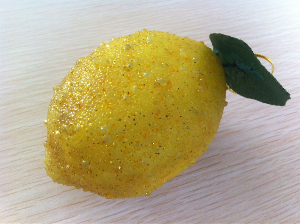 仿真撒金粉香蕉带叶带金丝带圣诞用品气氛布置道具