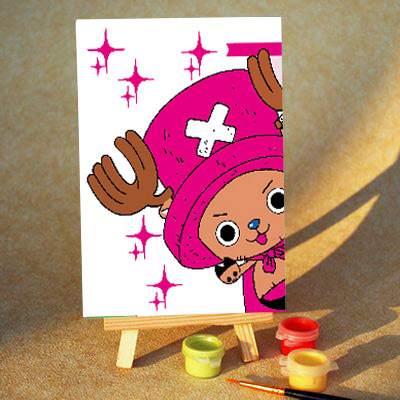 装饰油画 油画 儿童画 厂家直销diy&nbsp;乔巴&nbsp;&nbsp;数字油画