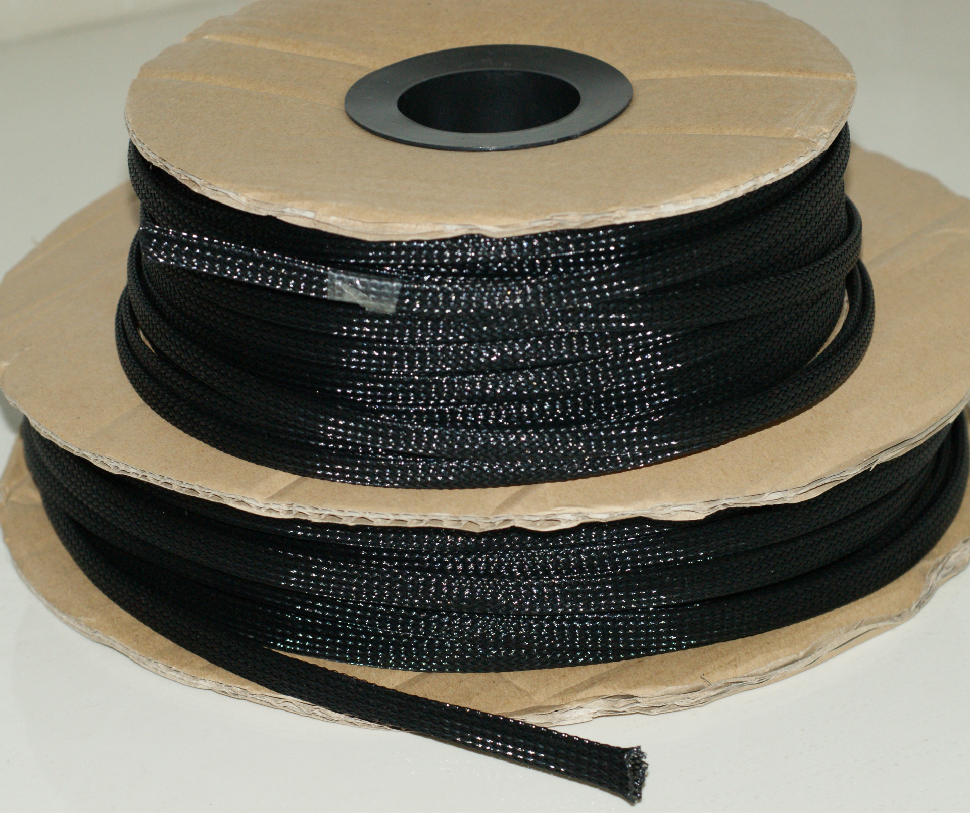 安达通 尼龙编织网管 加密网管伸缩管弹力编织网管阻燃尼龙编织黑色网管 50mm5