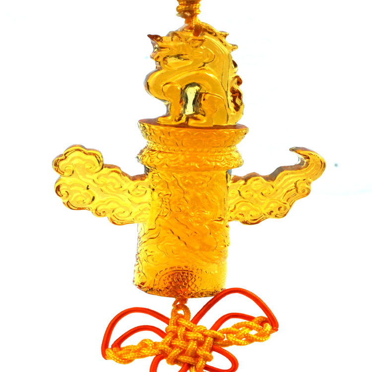 供应汽车车用挂件古法琉璃挂饰擎天华表柱车内装饰用品一件代发图片