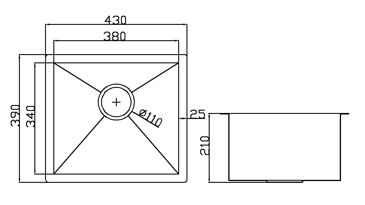 2mm厚 台下直角单槽洗菜盆直角水槽