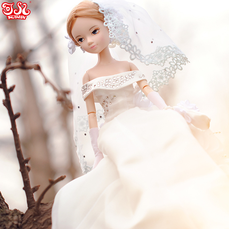 可儿新娘梦关节体婚纱儿童女孩洋娃娃玩具生日礼物9051