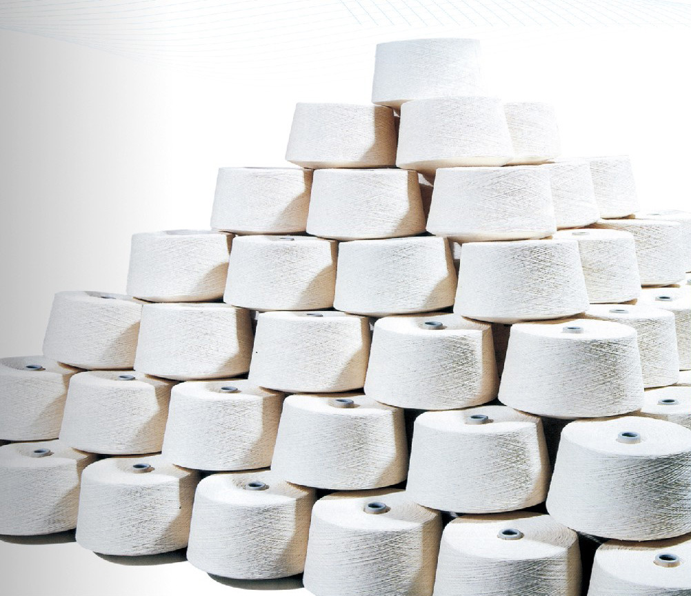 厂家批发供应 人棉纱 本白人棉纱 环锭纺 坯纱 纱线60s