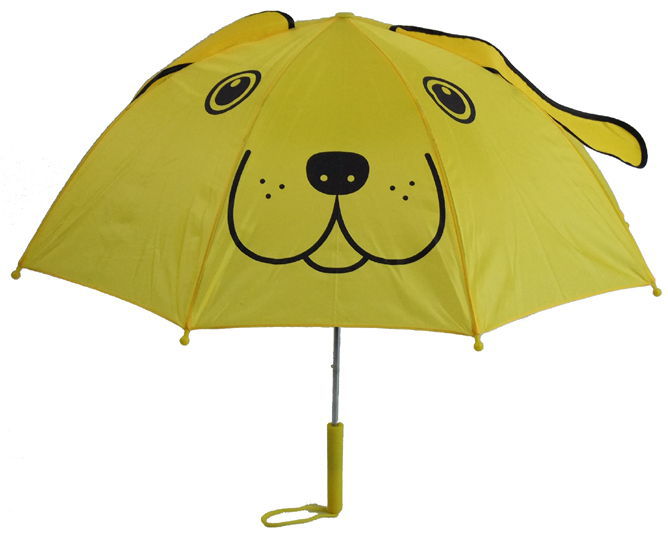 qiutong卡通造型黄色小狗伞 儿童伞动物伞 耳朵伞 造型伞