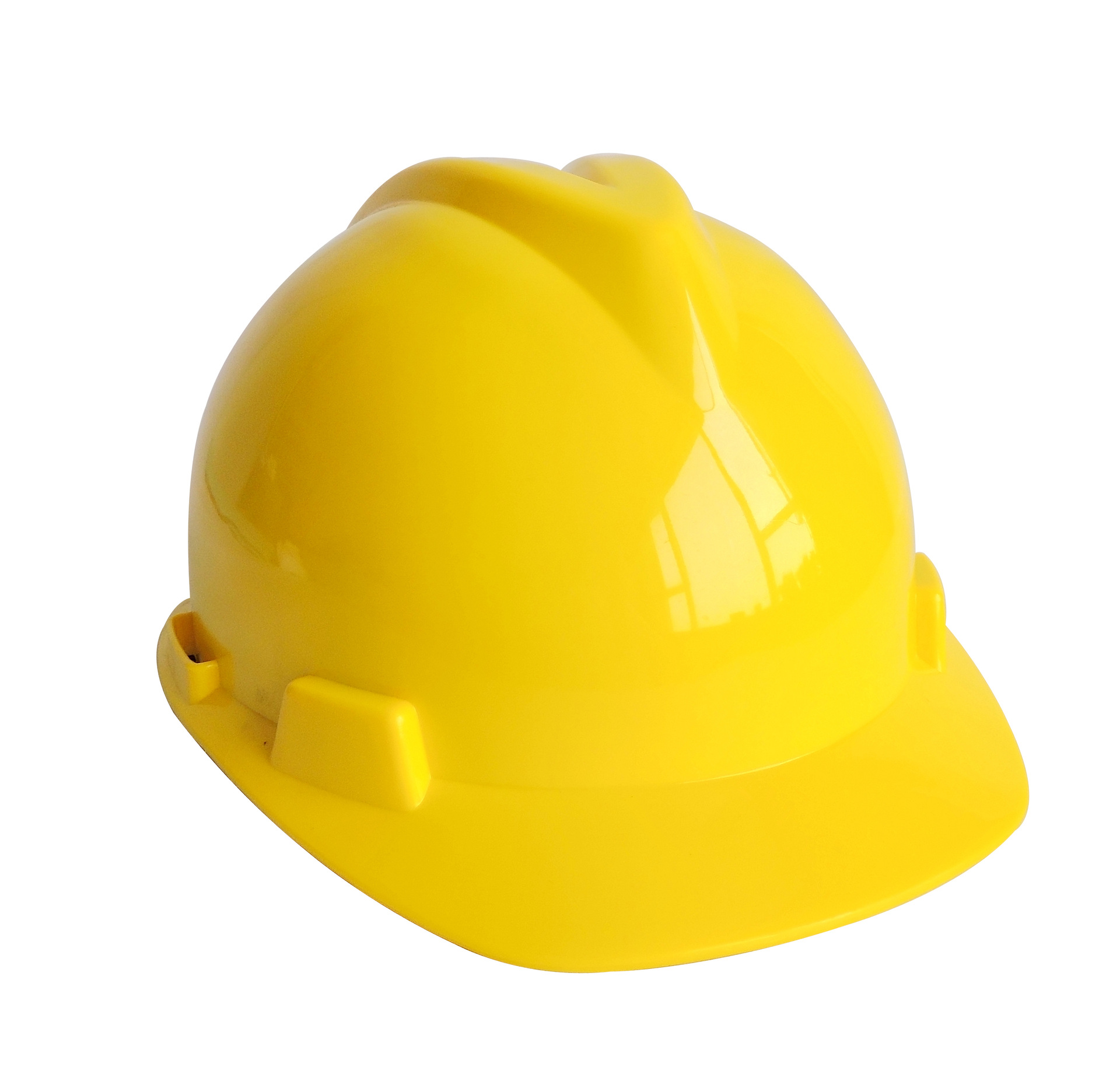 洪安v字型旋钮式高光度abs 建筑 领导安全帽(红黄)