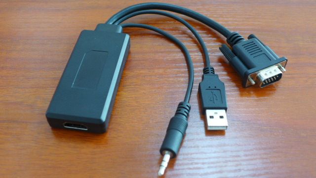 新款usb dc vga轉hdmi轉換器 帶音頻