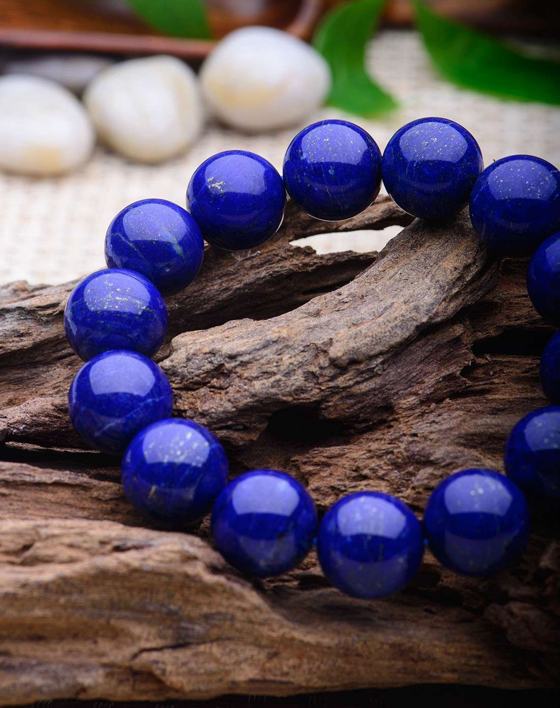 帝王青金石手链 男女款开光佛珠手串天然水晶饰品本命年必备