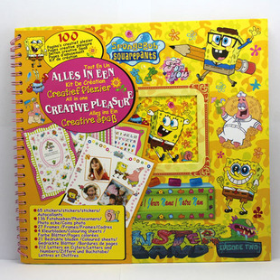 卡通剪贴薄scrapbook 手工diy黏贴式彩页相册本 宝宝成长影集899