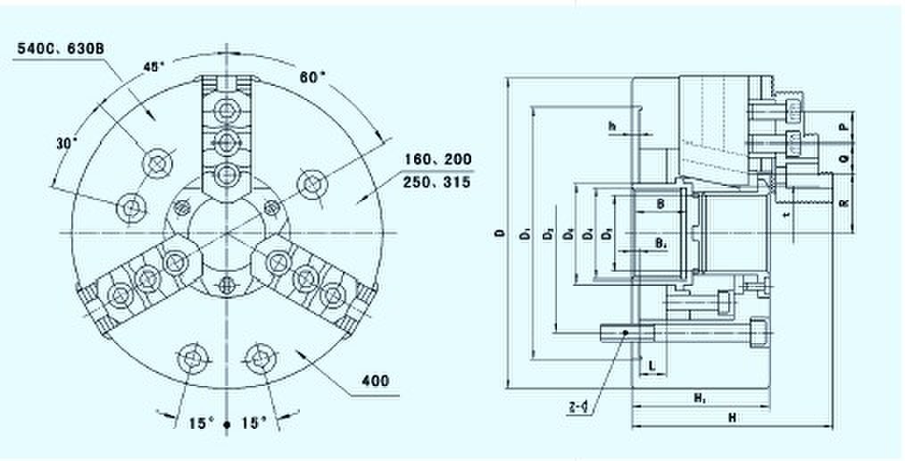 k52中空液压卡盘呼和浩特众环