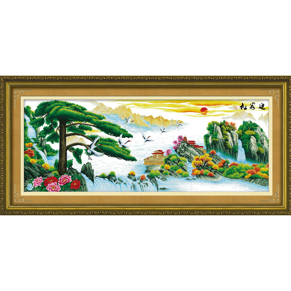 厂家十字绣批发精准印迎客松9425十字绣本店商品支持一件代发