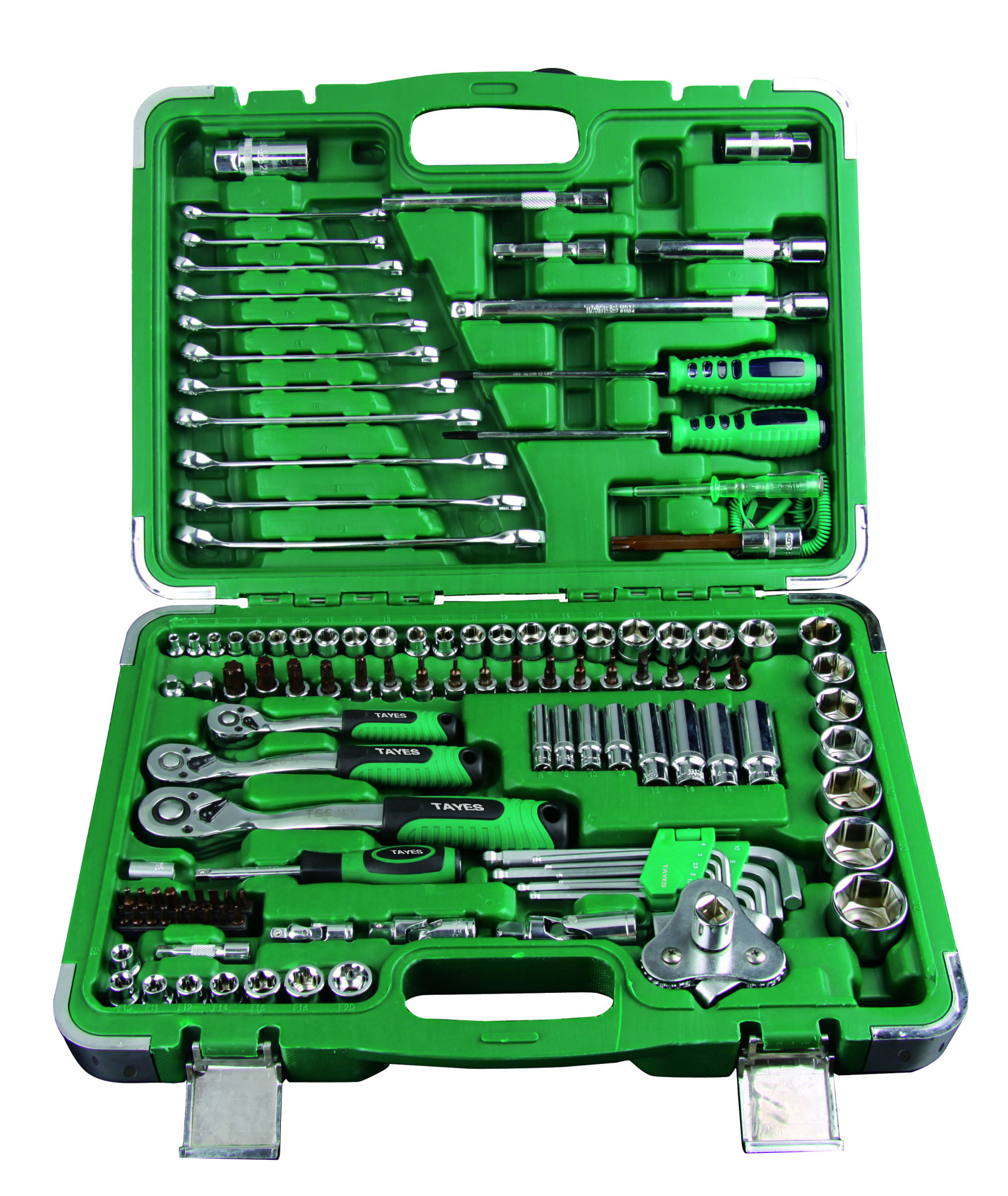 台湾台益斯121件套筒机修组套工具123件五金工具箱