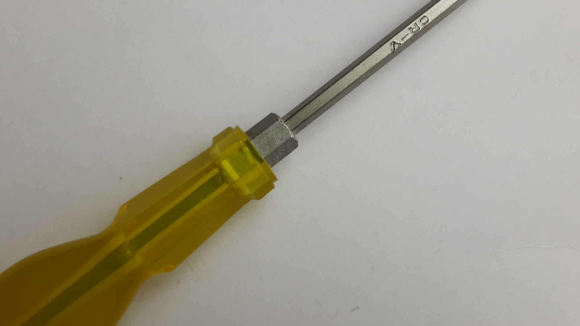 黄色透明刀柄crv一字螺丝刀,接受客户订单定制