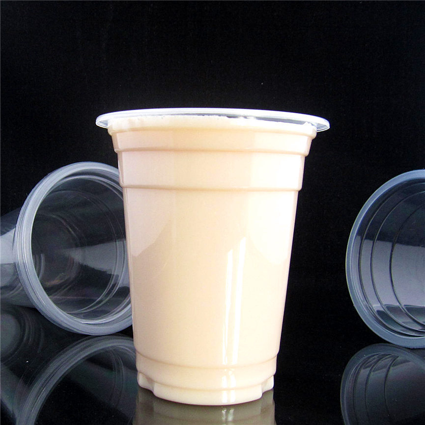 秒杀 定做400ml加厚6g高透一次性塑料杯批发 奶茶杯1000只图片_10