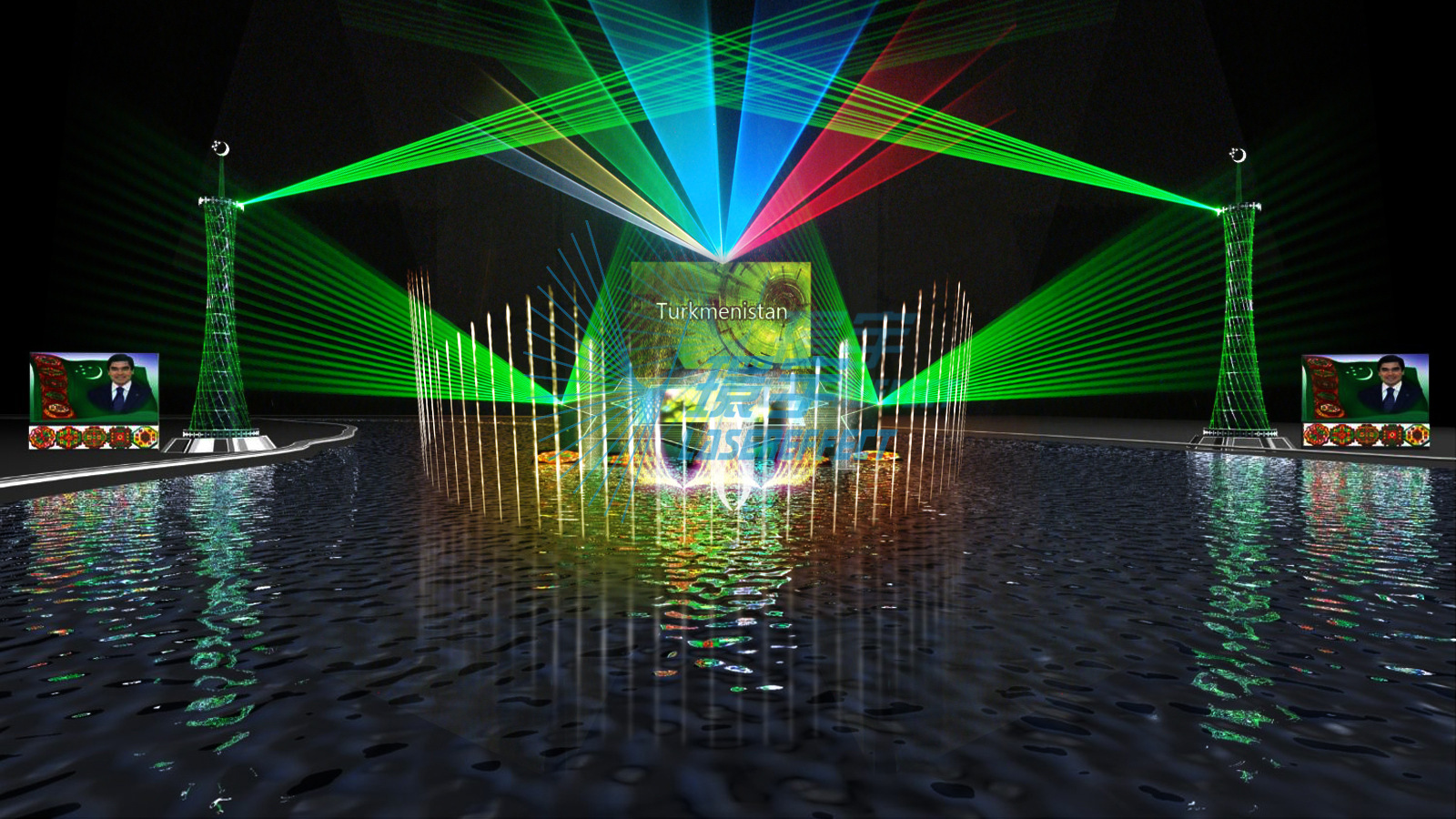 40w全彩rgb大功率舞台镭射激光灯 演艺吧,酒吧,剧院剧场适用