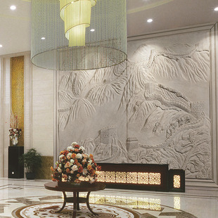 【卡洛西 诚招加盟】天然砂岩石材雕刻 白砂浮雕背景墙 厂家直销