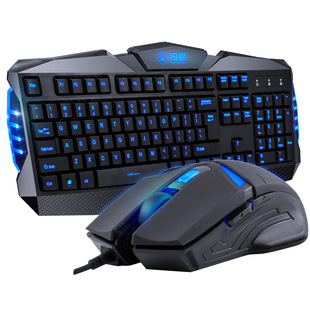 名雕狼蝎键盘鼠标套装发光 有线键鼠套装 游戏键盘 有线鼠标lol