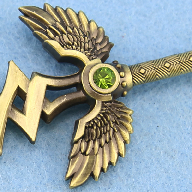 英雄联盟审判天使双刃剑钥匙扣 动漫钥匙扣批发 动漫饰品挂件