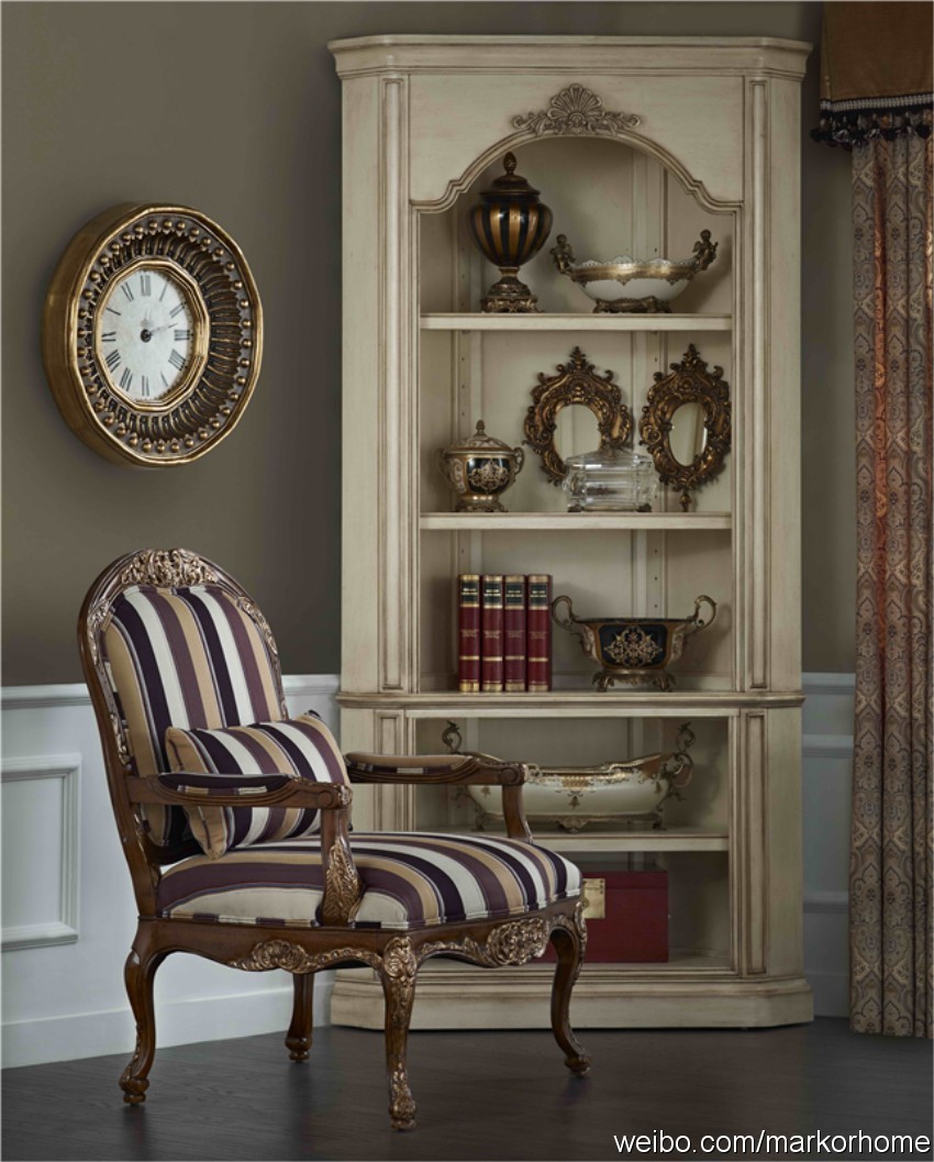 定做 美式实木高档展示酒柜 维也纳餐厅四门瓷器柜