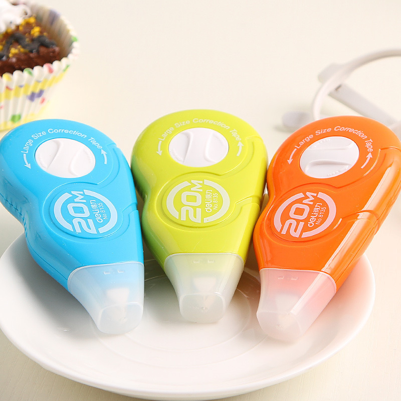 得力8135糖果色修正带 涂改带 改正带 日本原装带芯20m长