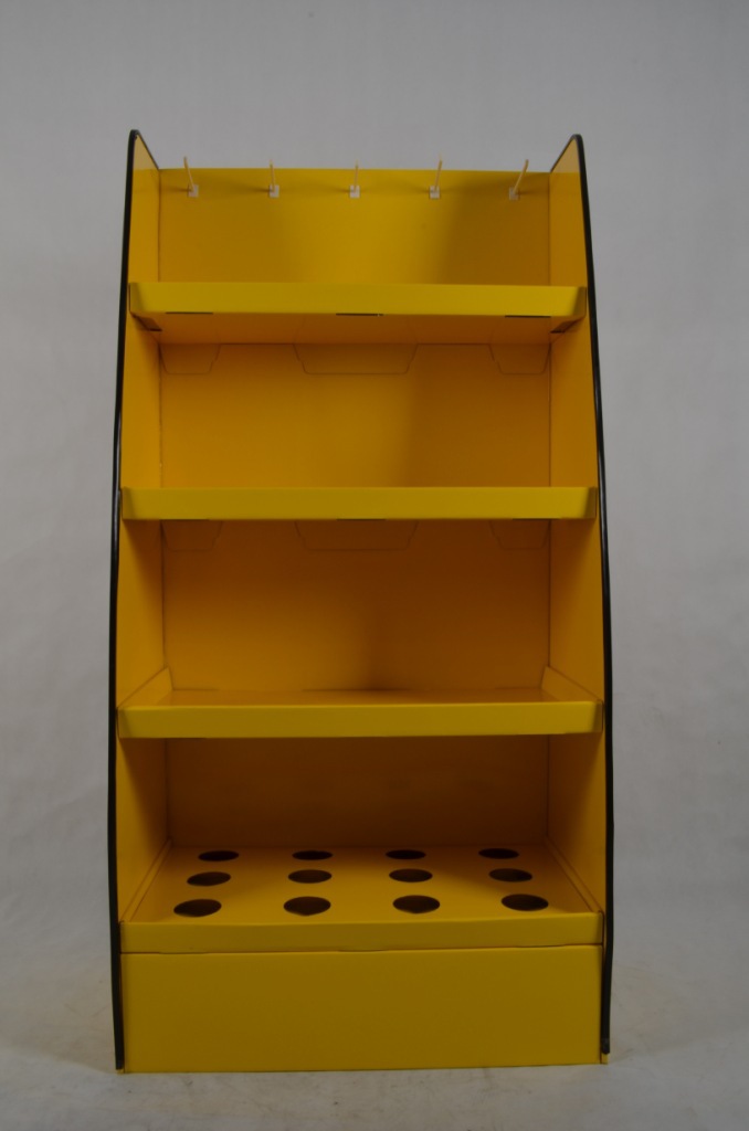 日用百货纸货架高承重瓦楞纸展示架 易折分易组装