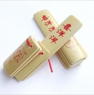 竹玩具 儿童竹制山东快板 天津快板 小四片快板 二元店货源