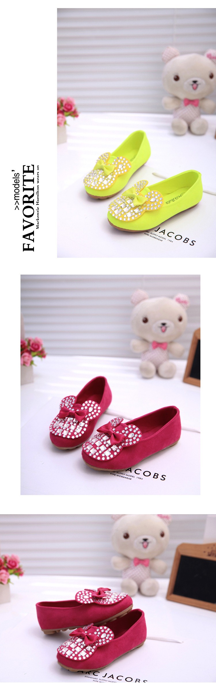 2014春秋新款 淘宝爆款男童女童水钻单鞋 儿童公主圆头牛筋底皮鞋图片