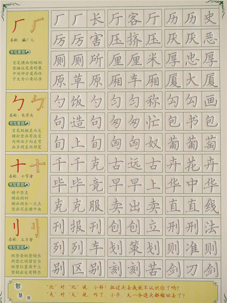 小学生同步魔法练字板 魔法字帖中文汉语字帖带凹槽带3根消失笔芯