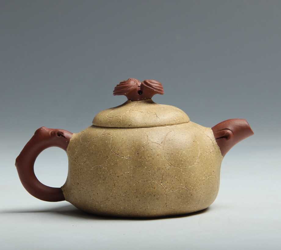 单芳双色供春壶(弯嘴)名家正品紫砂壶 收藏茶具泡茶壶