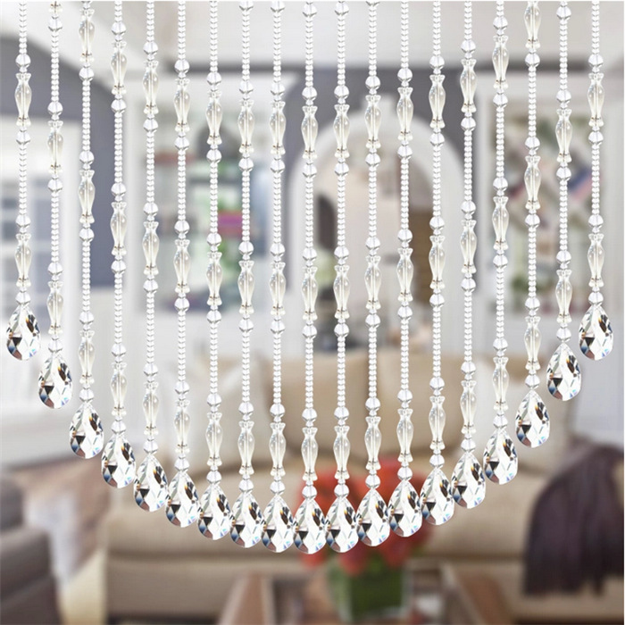 文臣一品水晶珠帘隔断帘成品玄关挂梦垂窗帘子厕所罗马柱风水门帘