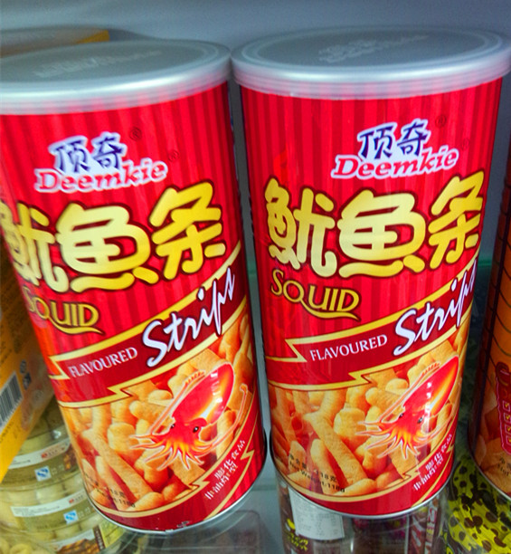 顶奇鲜虾条 鱿鱼条 一箱12灌 新加坡独资