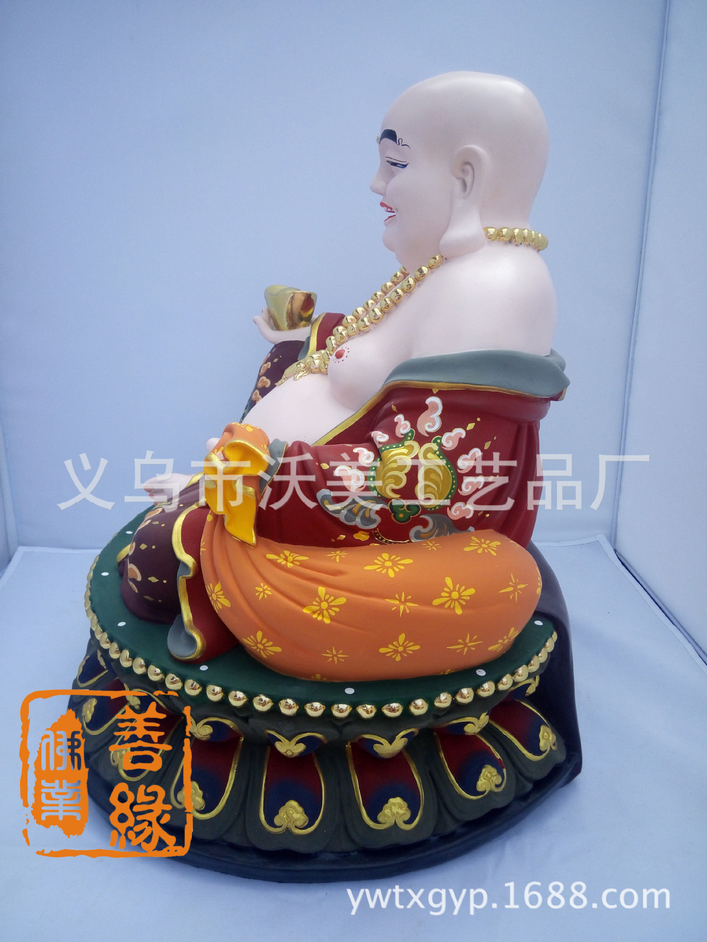41cm极彩弥勒佛侧面2