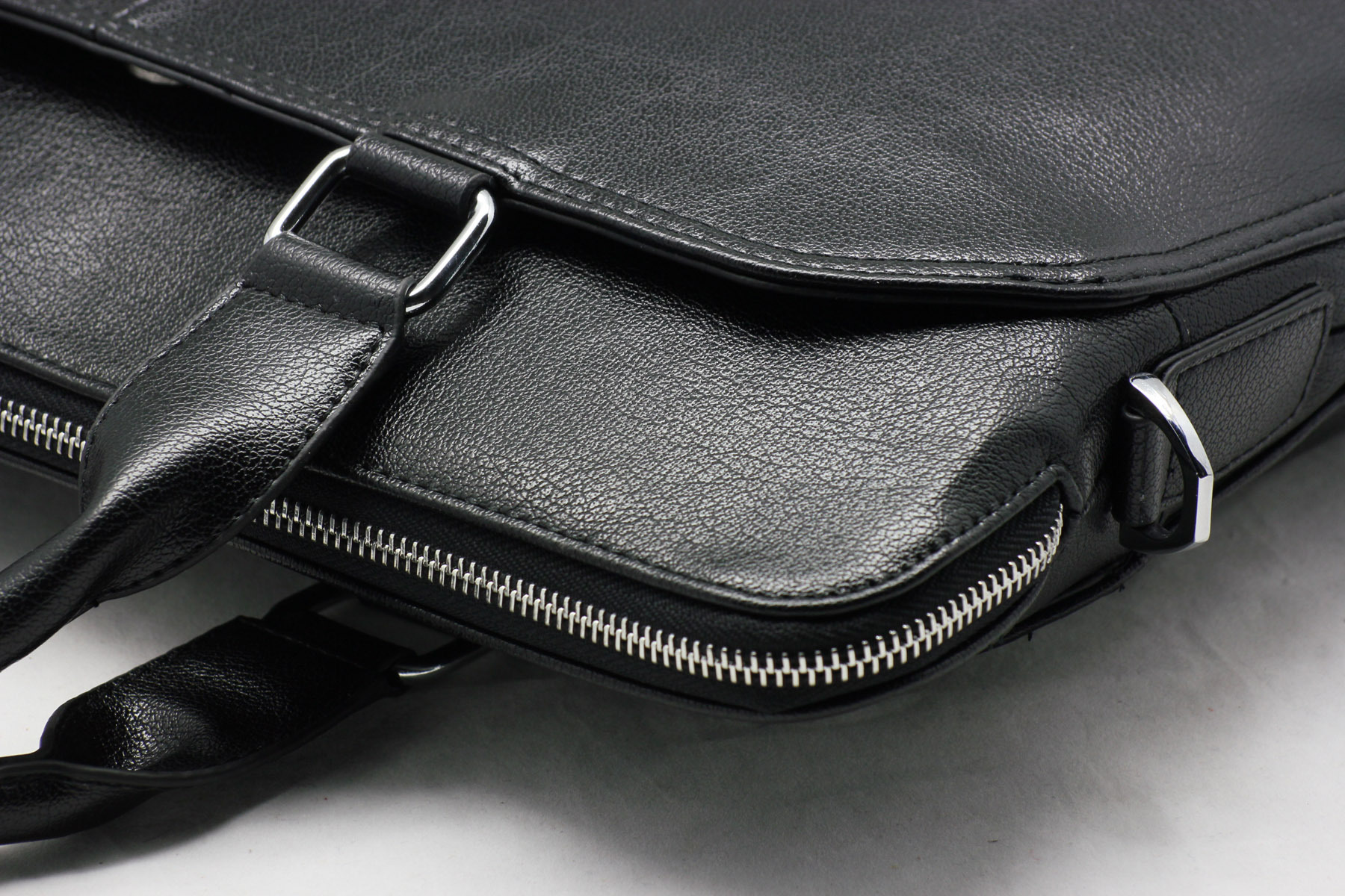 批发 男士漆皮pu皮时尚商务休闲包 手提单肩斜挎包男包公文包图片_5