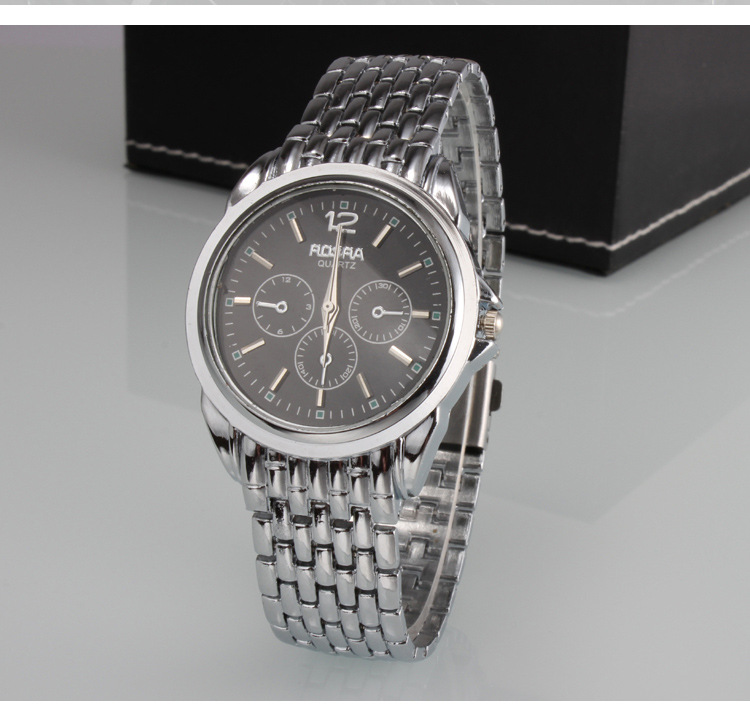 供应男士钢带手表 休闲商务男表 地摊货源 113044