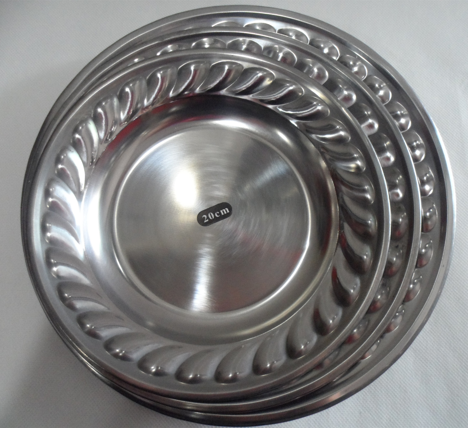 厂家直销不锈钢圆玉兰盘 水果盘 点心盘