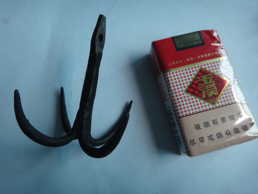 纯手工锻造四钩水草锚 水草耙子 小船锚 小铁锚 破冰锚