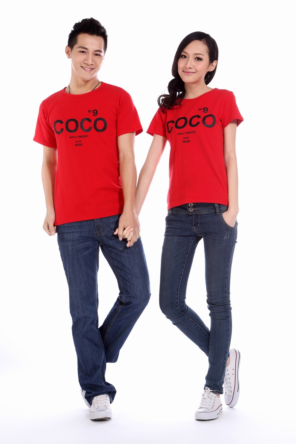 广东东莞高档情侣装t恤 面料超好情侣t恤 莫代尔面料t恤 品牌情侣装