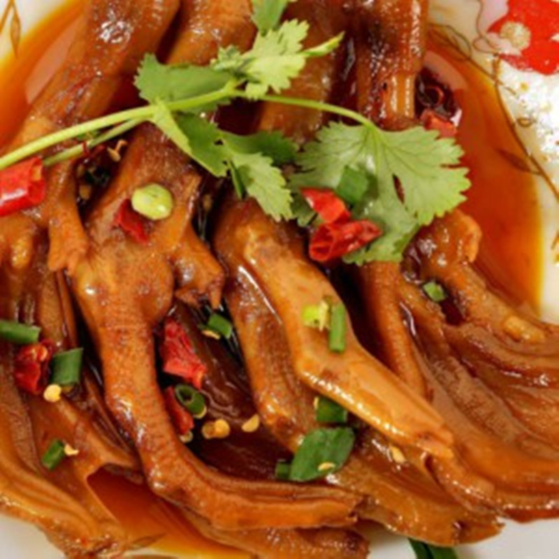 一件代发免费代理浙江特产衢州三头一掌160g吕百味鸭掌休闲零食